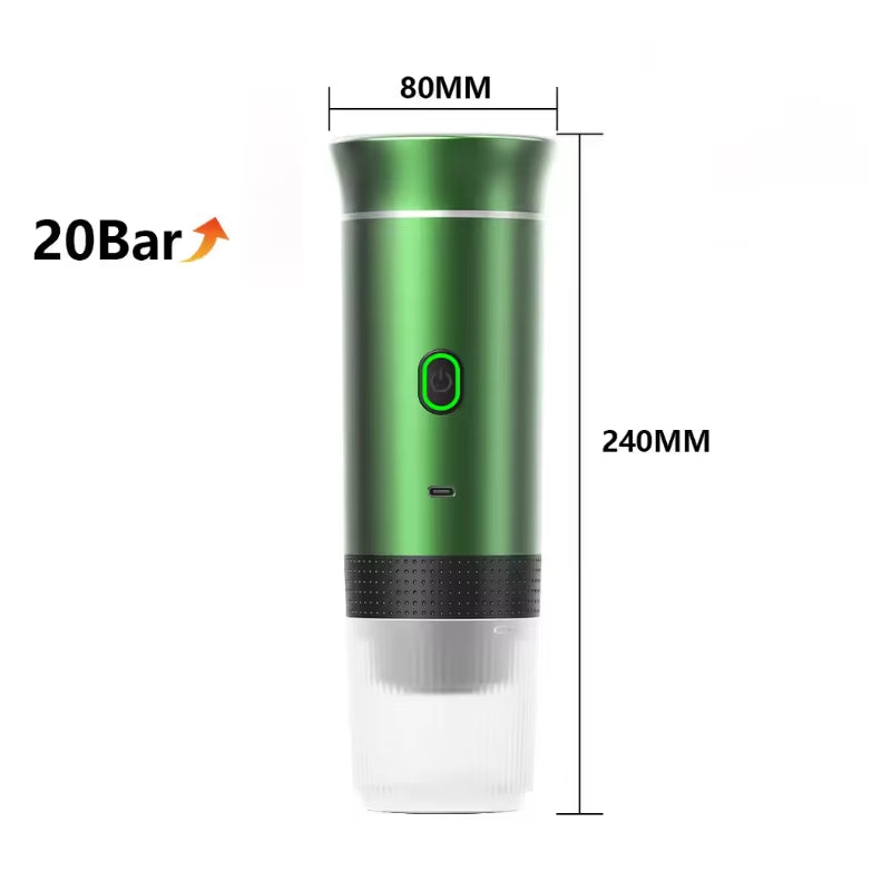 Coffee Machine Wireless Electric Portable Espresso Coffee Machine Maker 3-In-1 Capsule Powder Travel Coffee Maker