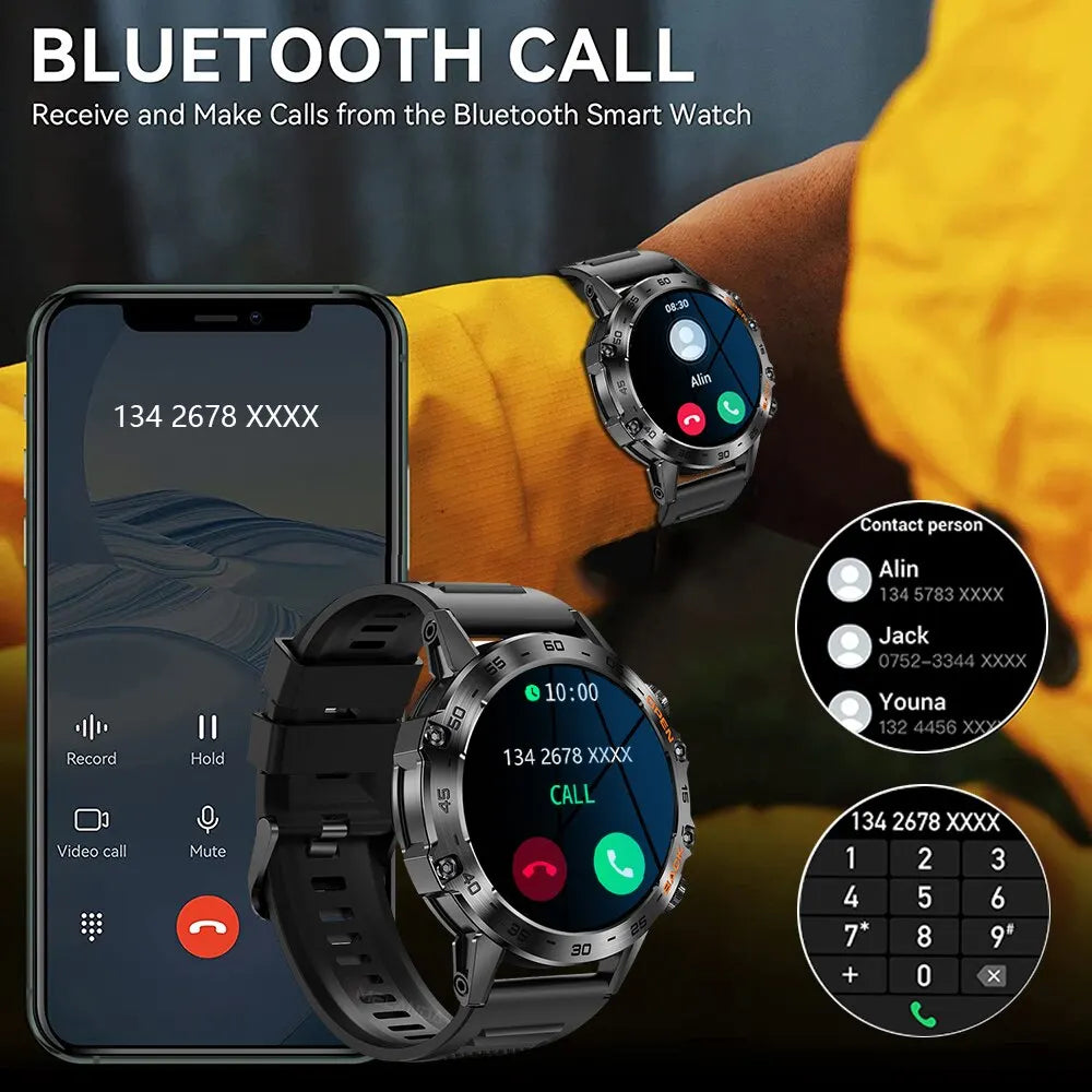 1.39 Inch Bluetooth Call Smart Watch Men Sports Fitness Tracker Watches IP67 Waterproof Smartwatch for Android IOS MD52