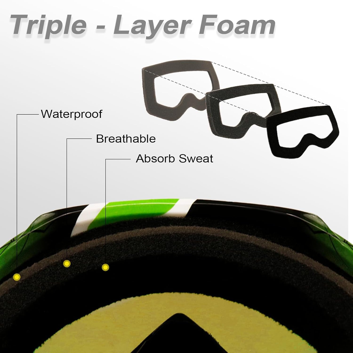 Lunettes De Motocross Pour Enfants, Lunettes De Protection De Sécurité Réglables, Lunettes De Ski D 'Anti-Uv D'Anti-Buée Coupe-Vent Pour Activités Extérieures