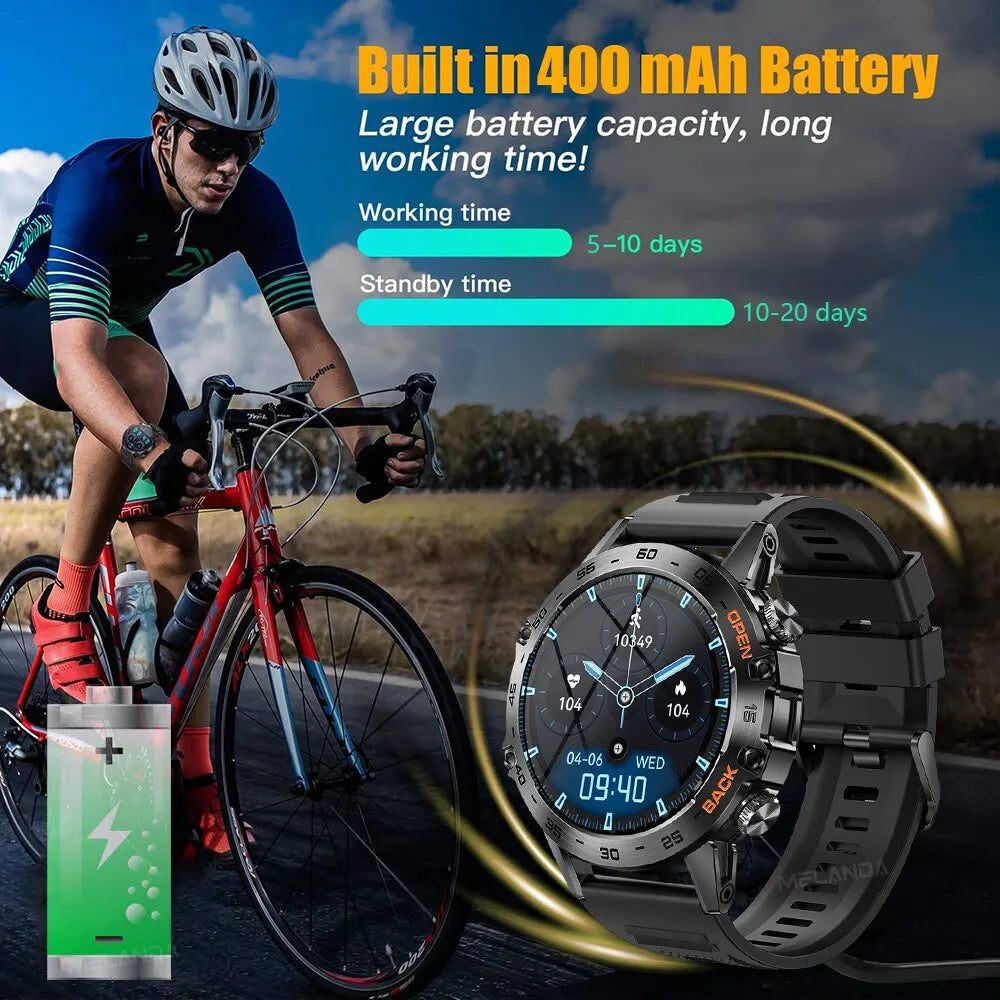 1.39 Inch Bluetooth Call Smart Watch Men Sports Fitness Tracker Watches IP67 Waterproof Smartwatch for Android IOS MD52