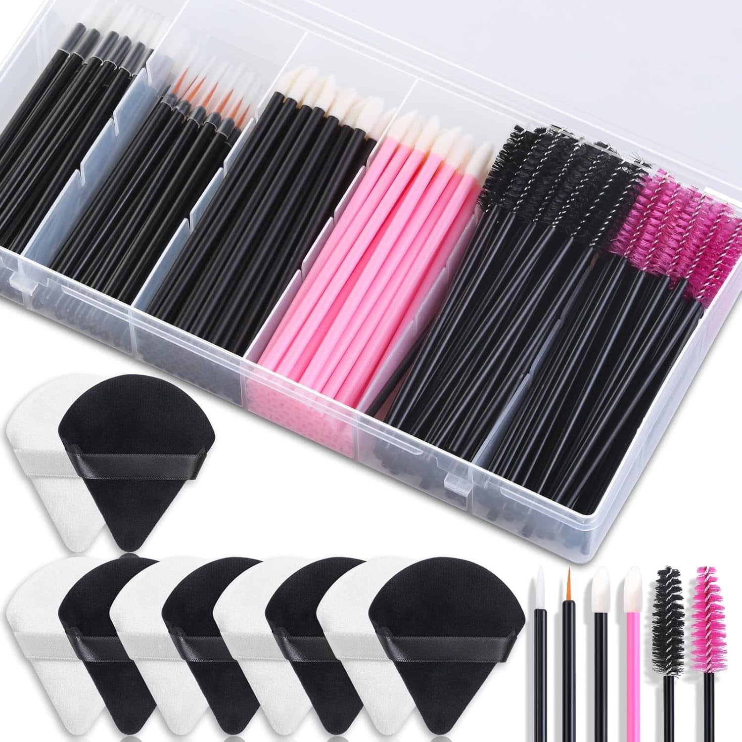 Accessoires De Maquillage Jetables Avec Applicateurs Triangulaires, Baguettes De Mascara, Pinceaux À Eyeliner, Outils Pour Artistes De Maquillage